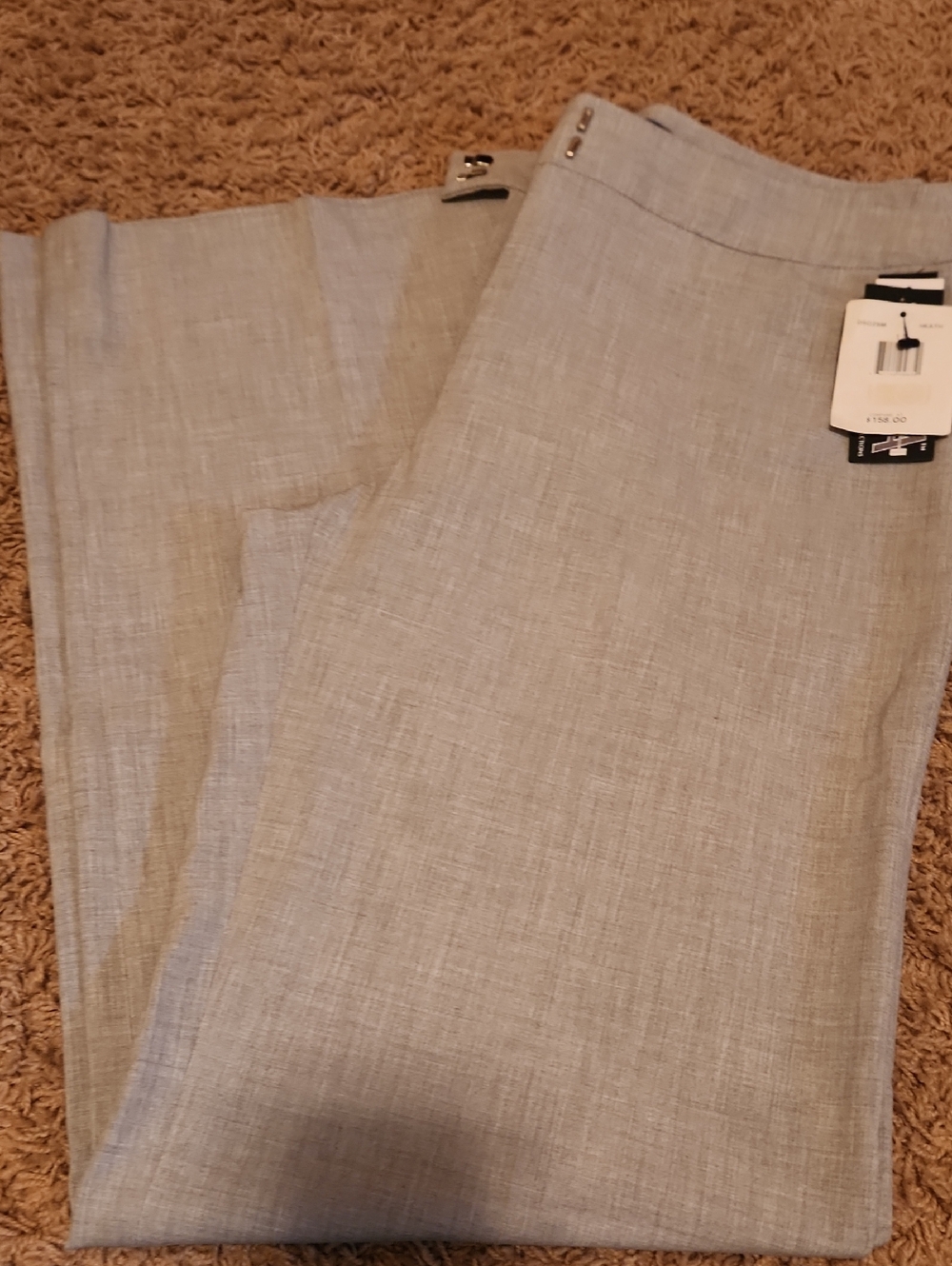 NWT Thalian Light Gray Wide Dress Pants Womans Size 12
